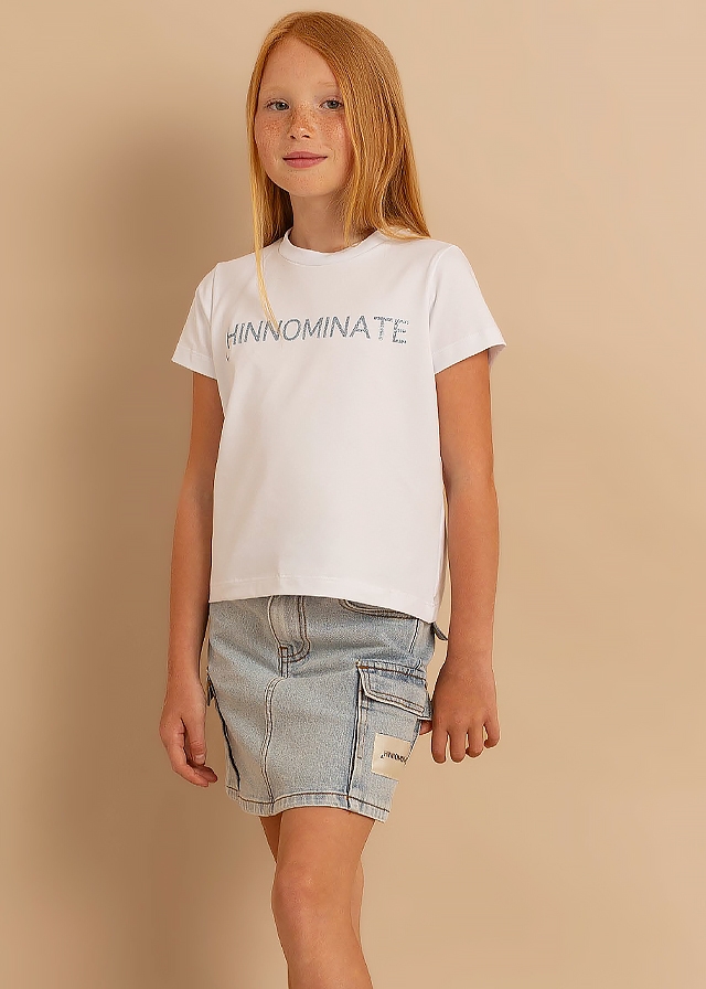 Спідниця, джинсова, Блакитний, HINNOMINATE Італія, 25VL