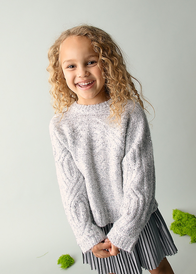 Светр, в паєтках, Сріблястий, Mayoral Іспанія, 26OZ Светр, в паєтках, Сріблястий, Mayoral Іспанія, 26OZ