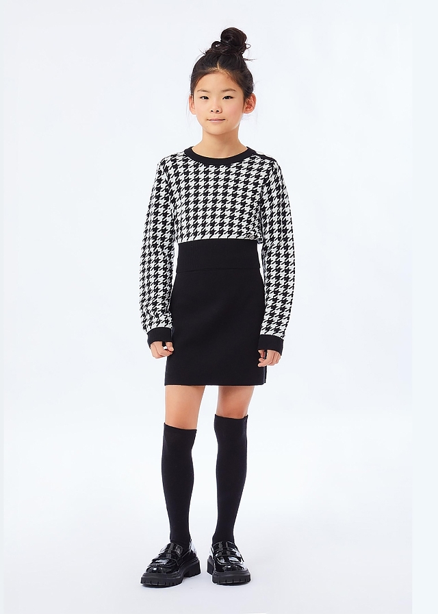 Комплект, Пуловер + спідниця, Чорний, LIU JO Італія, 26OZ