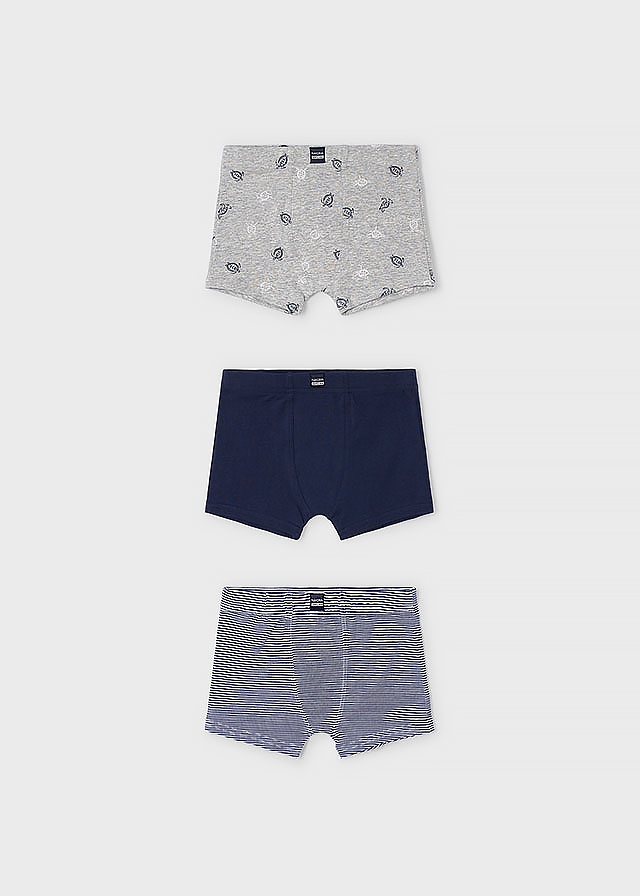 Білизна, Труси 3 шт Сірий,, Темно-синій, Mayoral Іспанія, 25VL Білизна, Труси 3 шт Сірий,, Темно-синій, Mayoral Іспанія, 25VL