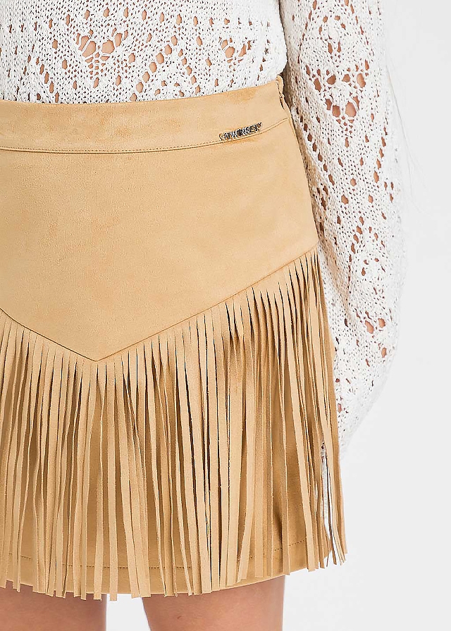 Спідниця, Бежевий, TWINSET Італія, 26VL