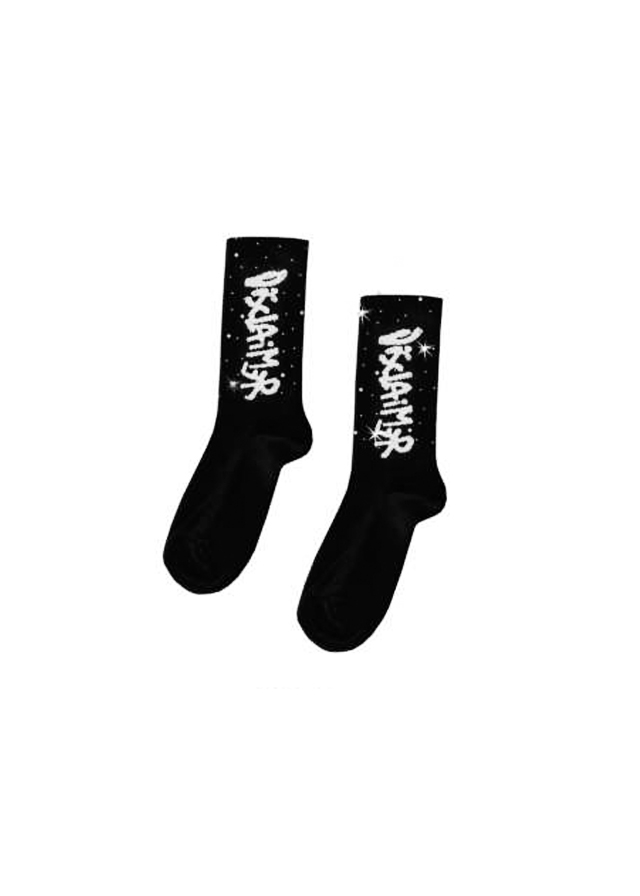 Шкарпетки, зі стразами, Чорний, DISCLAIMER Італія, 26OZ