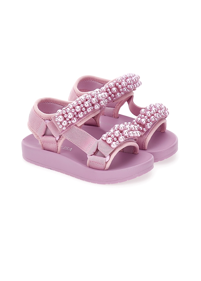 Сандалі, з перлинами, Бузковий, MONNALISA Італія, 26VL