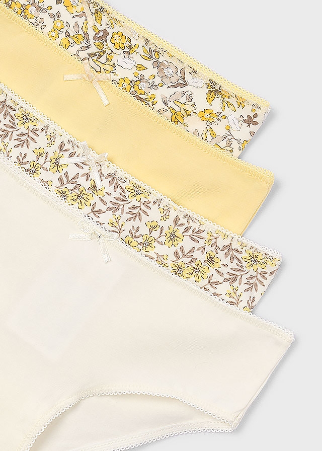 Білизна, Труси 4 шт., Жовтий, Mayoral Іспанія, 26VL