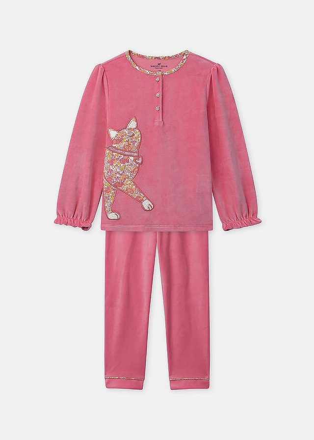Піжама, велюрова. Пуловер + штани, Рожевий, Sergent Major Франція, 26OZ