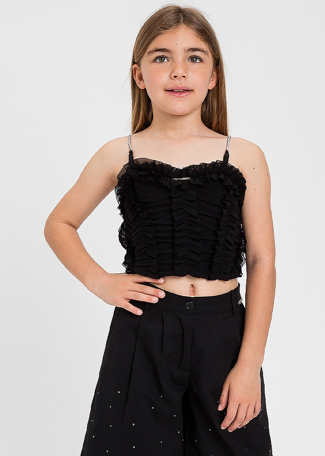 Футболка, Топ, Чорний, TWINSET Італія, 26VL