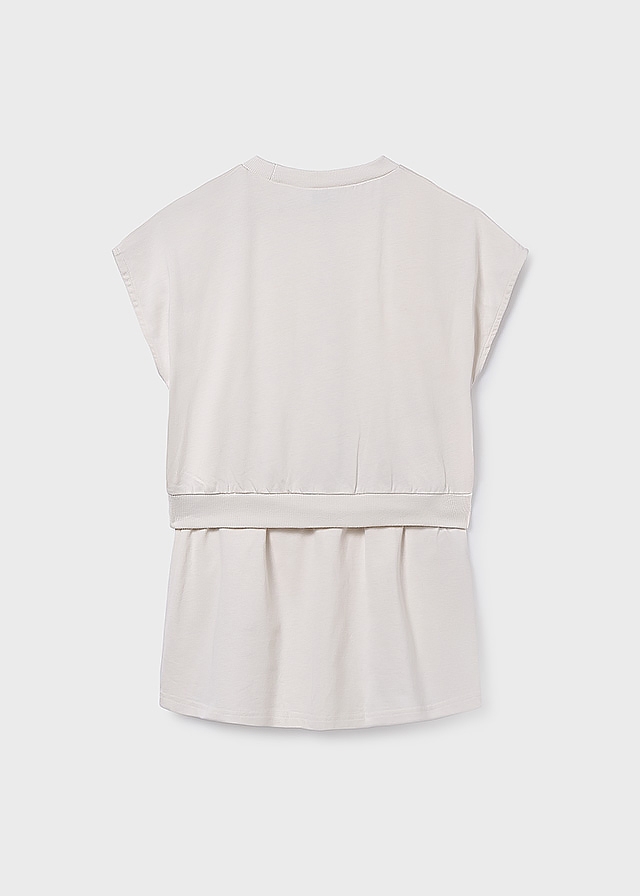 Комплект, Футболка + спідниця, Кремовий, Mayoral Іспанія, 26VL