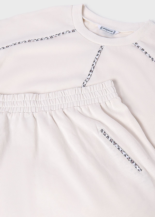 Комплект, Футболка + спідниця, Кремовий, Mayoral Іспанія, 26VL