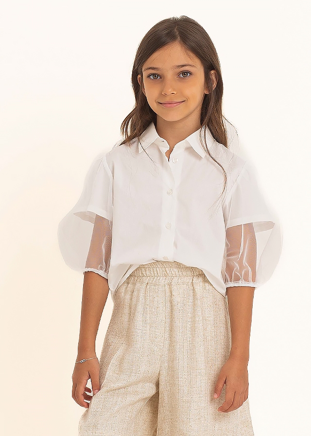 Блуза, короткий рукав, Білий, VICOLO Італія, 25VL