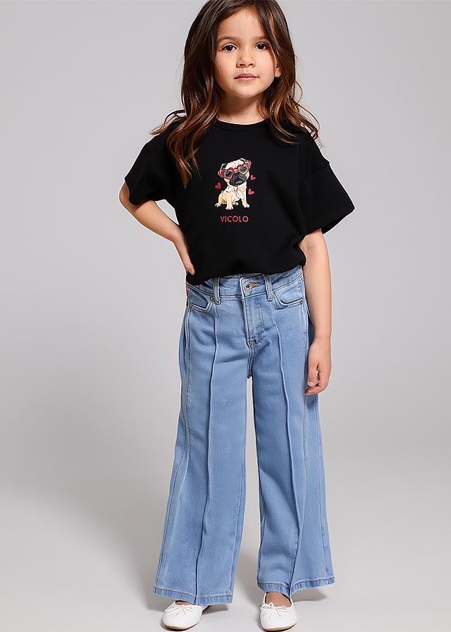 Футболка, Чорний, VICOLO Італія, 26VL