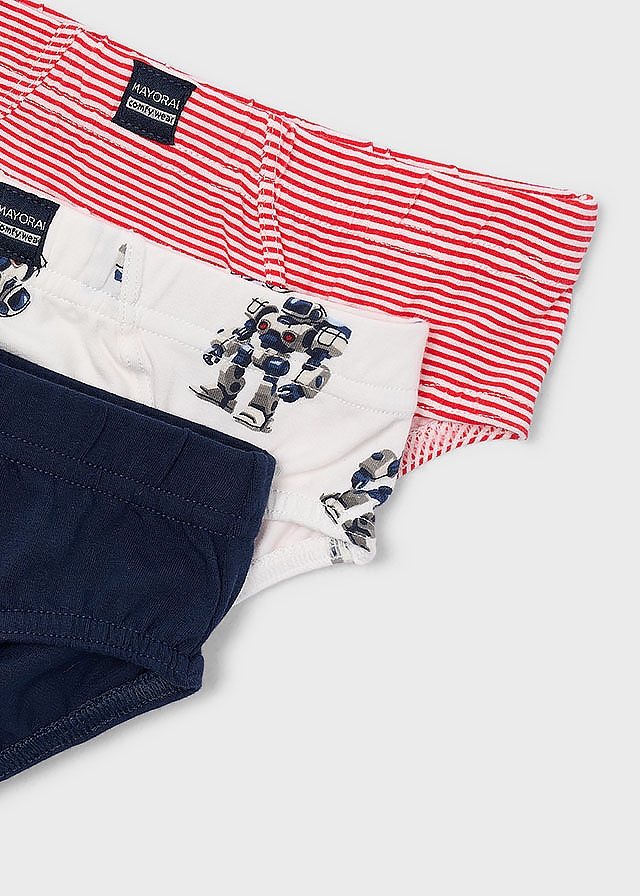 Білизна, Труси 3 шт. Білий,, Червоний, Mayoral Іспанія, 26VL