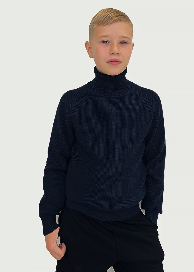 Светр, Гольф, Темно-синій, JECKERSON Італія, 25OZ