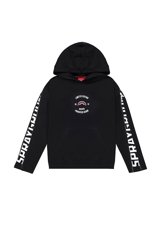 Пуловер, з капюшоном, утеплений, Чорний, SPRAYGROUND США, 26OZ