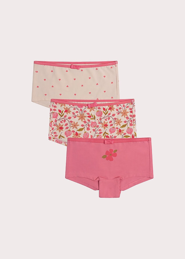 Білизна, Труси 3 шт., Рожевий, Du pareil au meme Франція, 26OZ