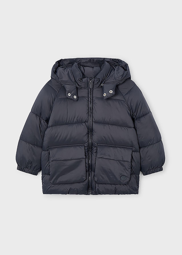 Куртка, з капюшоном (флісова підкладка), Темно-сірий, Mayoral Іспанія, 26OZ