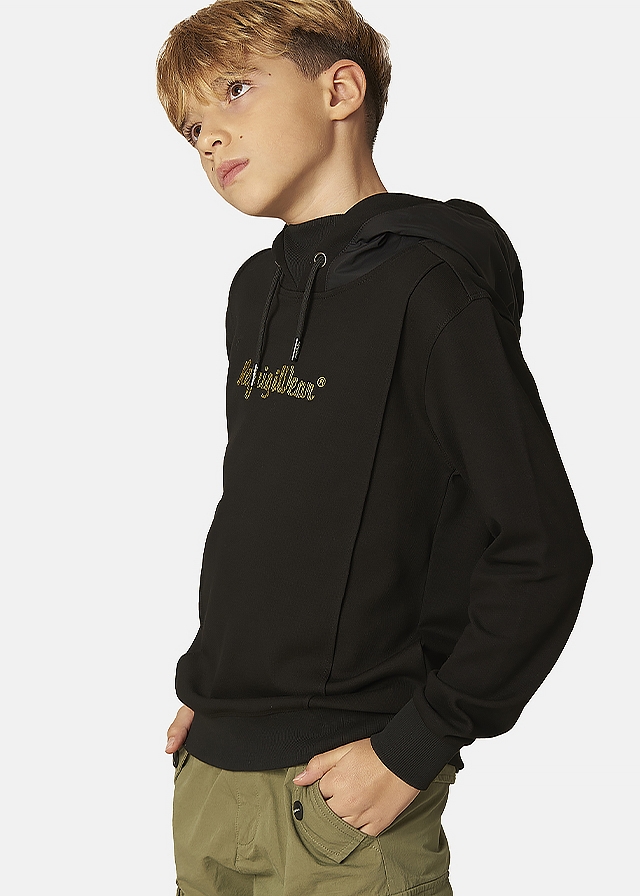 Пуловер, з капюшоном, тринитка, Чорний, RefrigiWear Італія, 25OZ