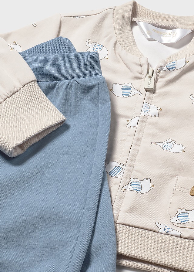 Комплект, Кофта + боді + сині штани, Бежевий, Mayoral Іспанія, 26VL