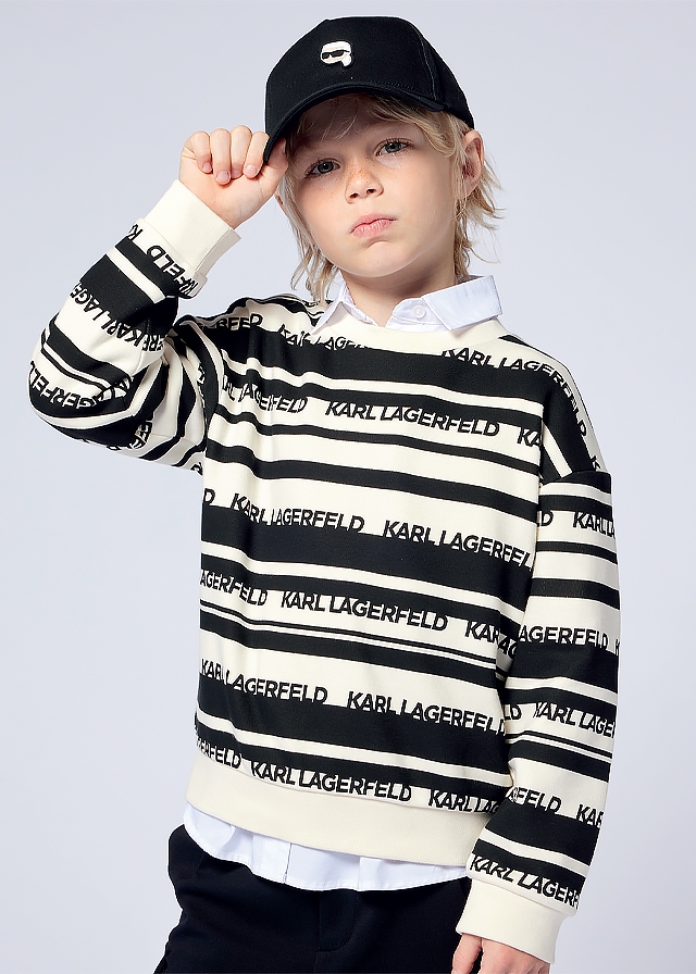 Пуловер, в чорну смугу, Кремовий, Karl Lagerfeld  Німеччина, 25VL