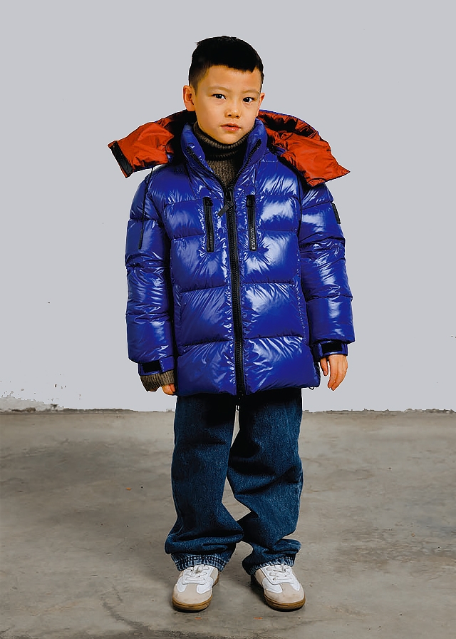 Куртка, з капюшоном, тепла, Синій, Montereggi Італія, 26OZ