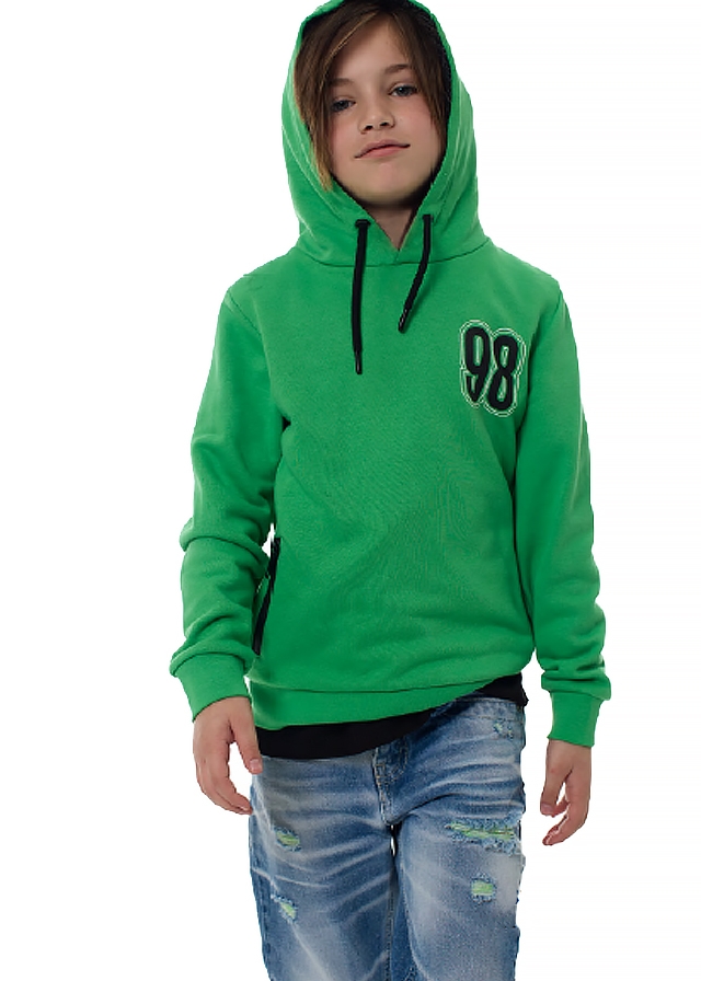 Пуловер, з капюшоном, Зелений, Bikkembergs Італія, 25VL