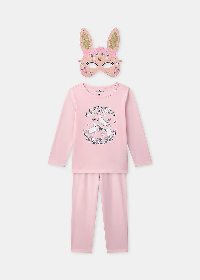 Піжама, Джемпер + штани + маска для обличчя, Рожевий, Sergent Major Франція, 26VL