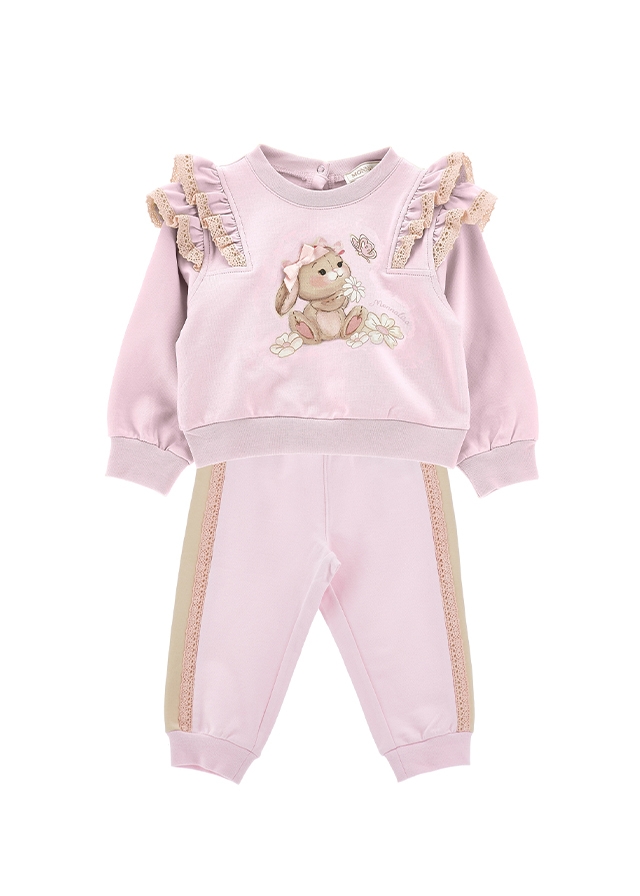 Комплект, Пуловер + штани, Рожевий, MONNALISA Італія, 26VL