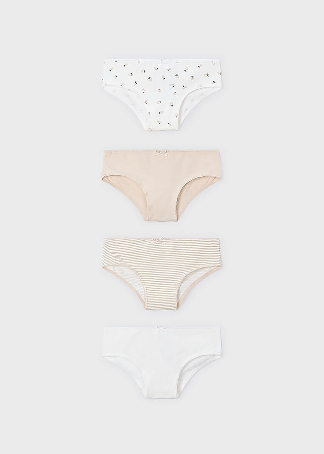 Білизна, Труси 4 шт. Білий,, Бежевий, Mayoral Іспанія, 26OZ Білизна, Труси 4 шт. Білий,, Бежевий, Mayoral Іспанія, 26OZ