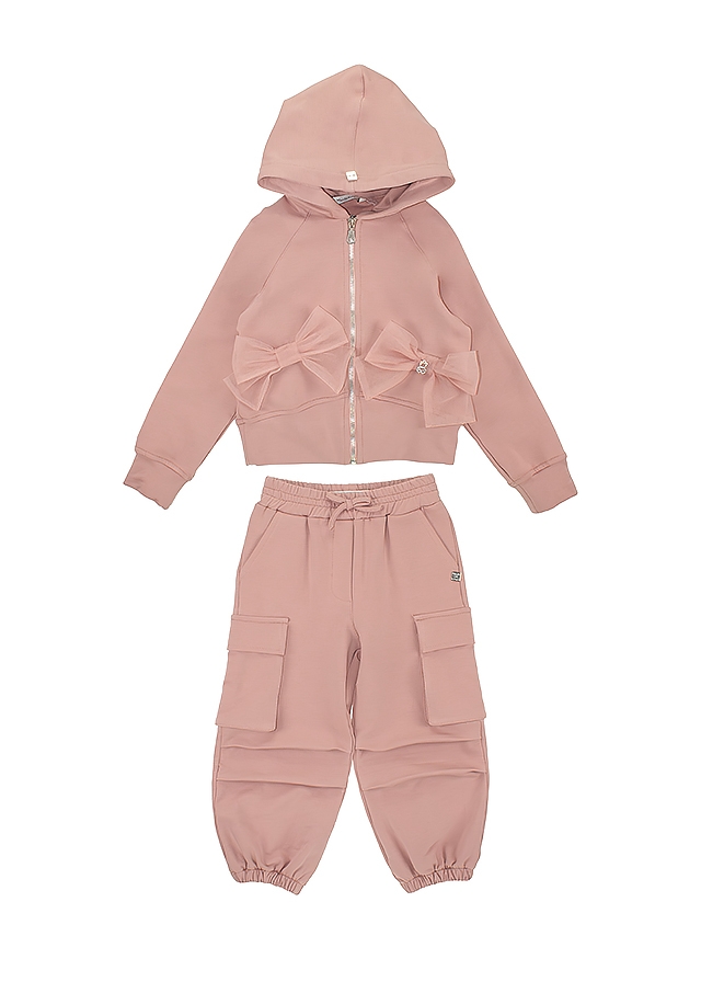 Комплект, Кофта з капюшоном + штани, Рожевий, Manila Grace Італія, 26OZ