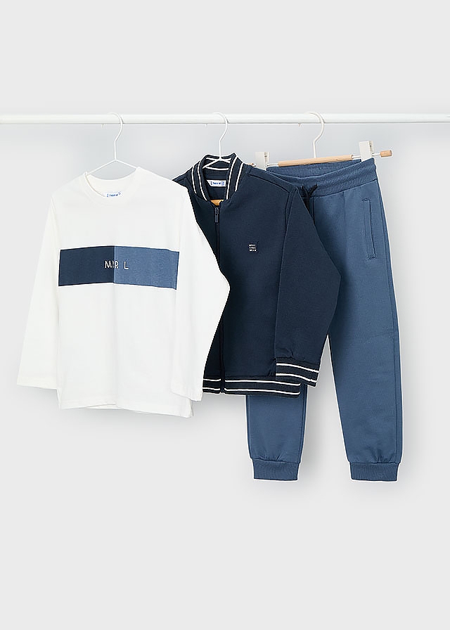 Комплект, Кофта + джемпер + штани (утеплений), Темно-синій, Mayoral Іспанія, 26OZ