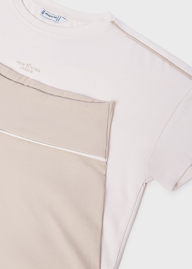 Комплект, Футболка + шорти, Бежевий, Mayoral Іспанія, 26VL