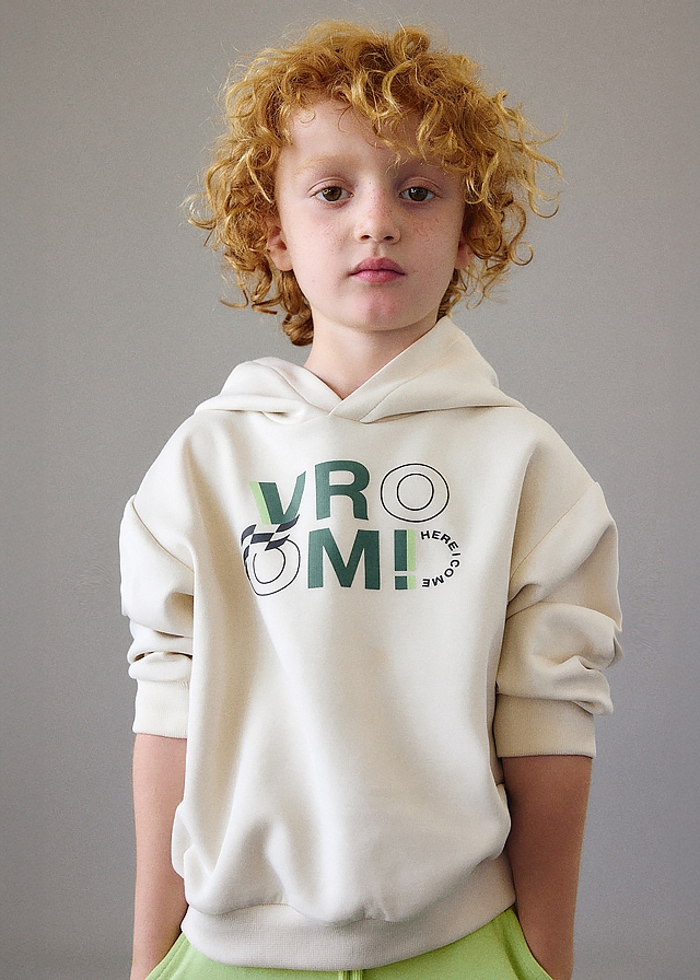 Пуловер, з капюшоном, Кремовий, Mayoral Іспанія, 26VL