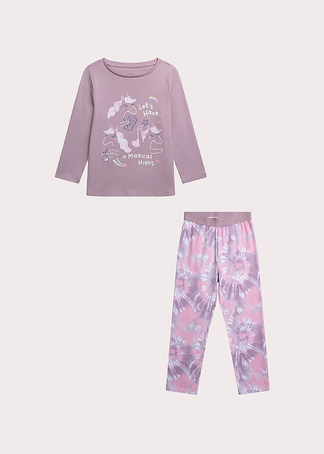 Піжама, Джемпер + штани. світиться в темряві, Бузковий, Du pareil au meme Франція, 26OZ