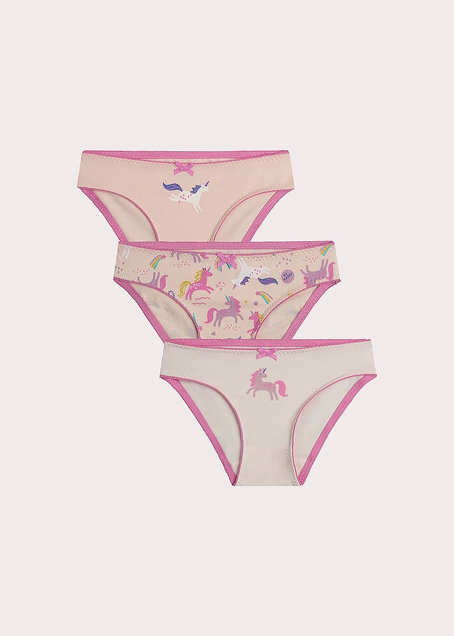 Білизна, Труси 3 шт., Рожевий, Du pareil au meme Франція, 26OZ