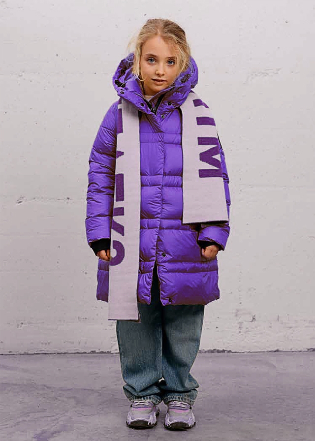 Пальто, з капюшоном, тепле, Бузковий, Montereggi Італія, 25OZ