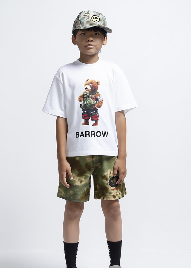 Футболка, Білий, BARROW Kids Італія, 26VL Футболка, Білий, BARROW Kids Італія, 26VL