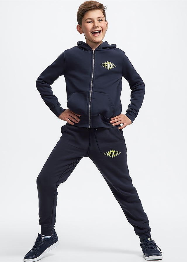 Комплект, Кофта з капюшоном + штани, Темно-синій, DATCH Італія, 26VL