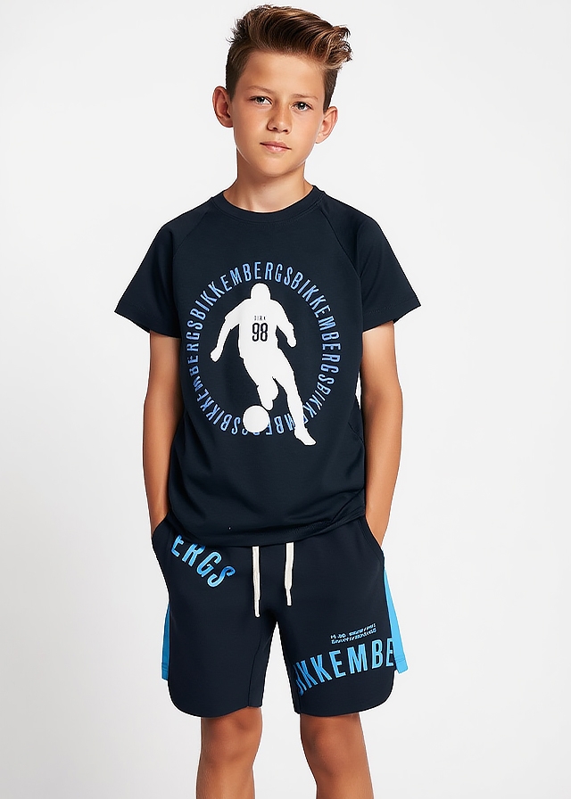 Комплект, Футболка + шорти, Чорний, Bikkembergs Італія, 26VL