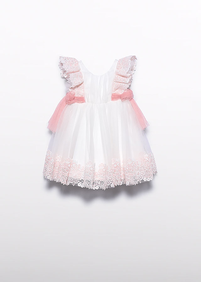 Сукня, (рожеві бантики), Білий, AbelLula Іспанія, 26VL