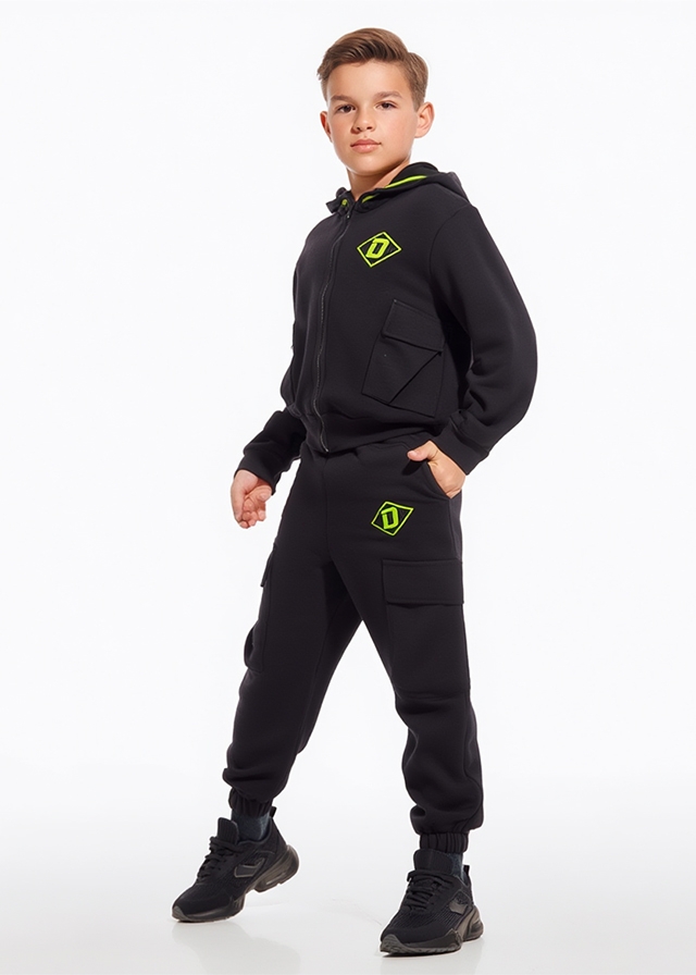 Кофта, з капюшоном, Чорний, DATCH Італія, 26VL