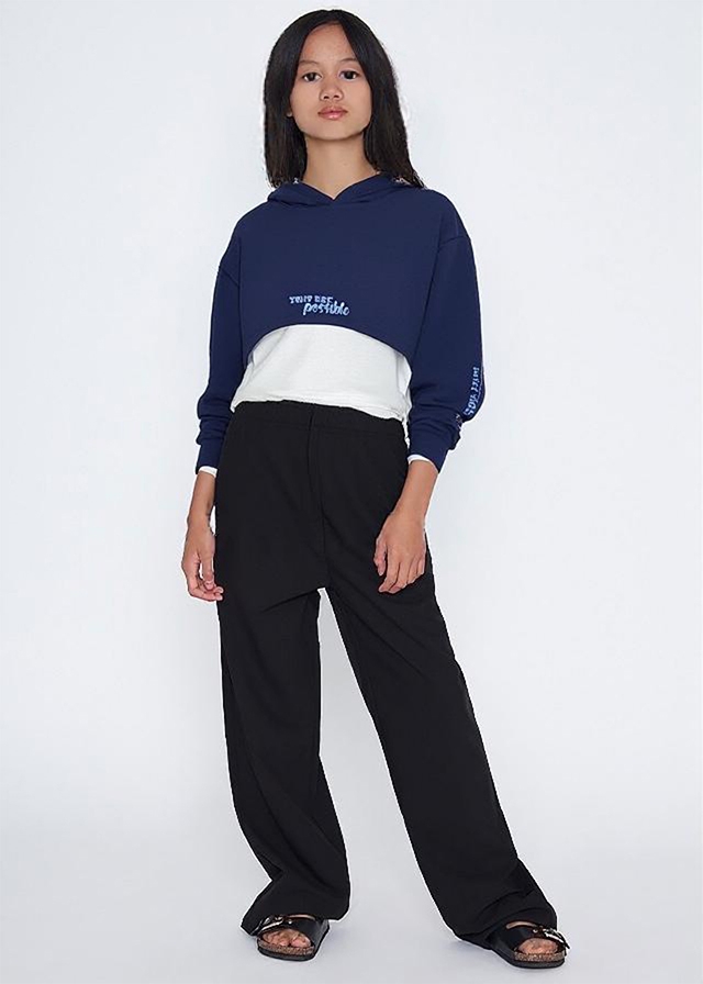 Пуловер, з капюшоном, Темно-синій, PLEASE Італія, 26OZ