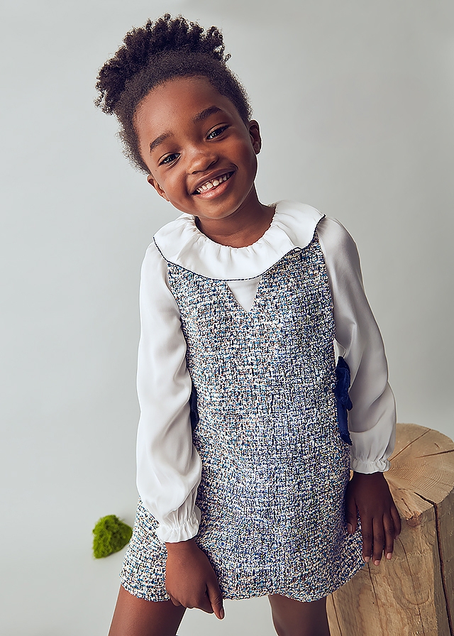 Сукня, довгий рукав, Синій, Mayoral Іспанія, 26OZ Сукня, довгий рукав, Синій, Mayoral Іспанія, 26OZ