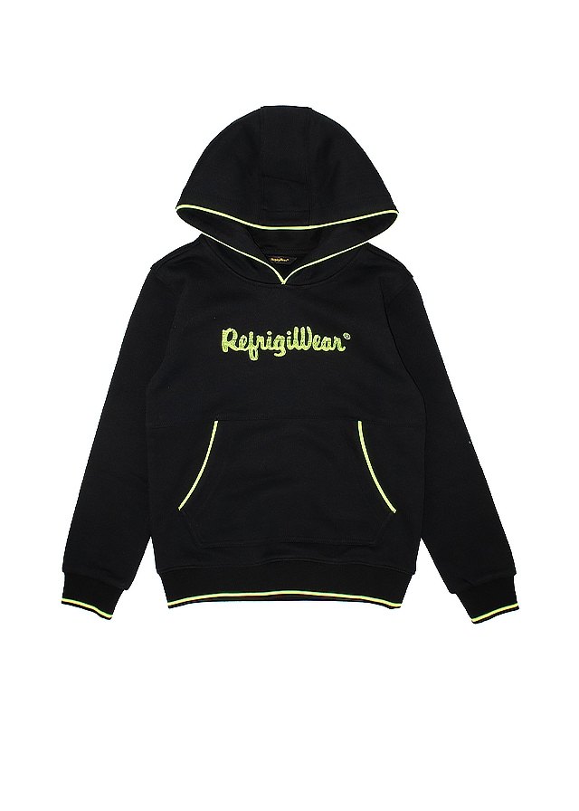 Пуловер, з капюшоном, Чорний, RefrigiWear Італія, 26OZ