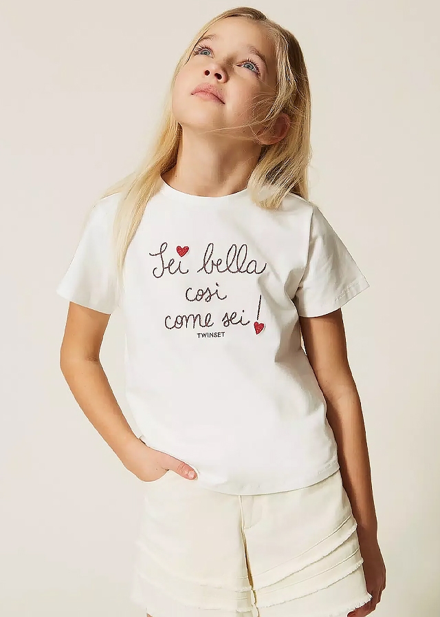 Футболка, Білий, TWINSET Італія, 26VL