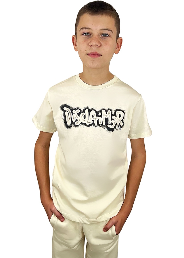 Футболка, Бежевий, DISCLAIMER Італія, 26OZ