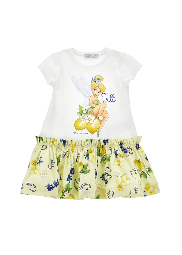 Сукня, низ жовтий, Білий, MONNALISA Італія, 26VL