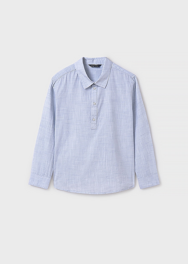 Сорочка, довгий рукав, Блакитний, Mayoral Іспанія, 25VL
