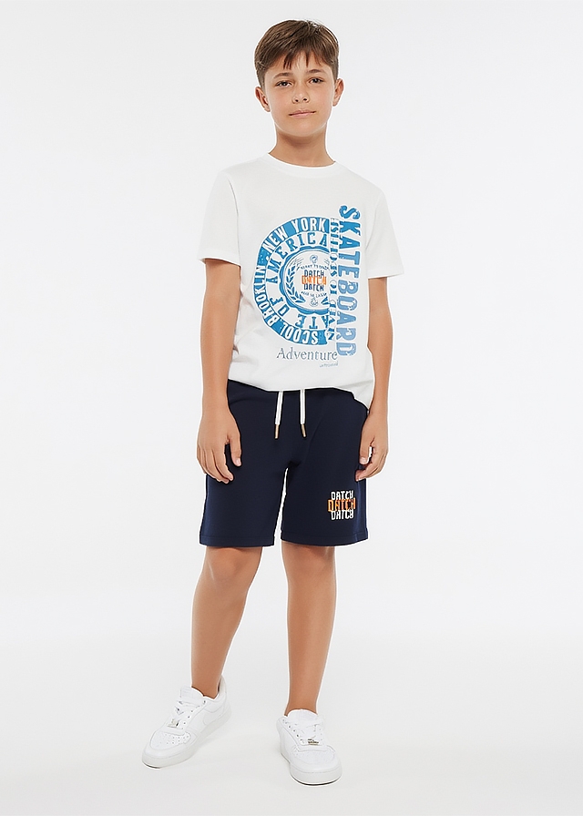 Комплект, Футболка + сині шорти, Білий, DATCH Італія, 26VL