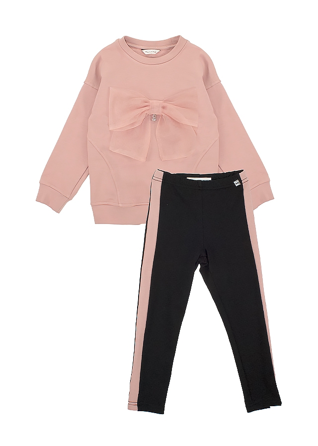 Комплект, Пуловер + легінси, Рожевий, Manila Grace Італія, 26OZ