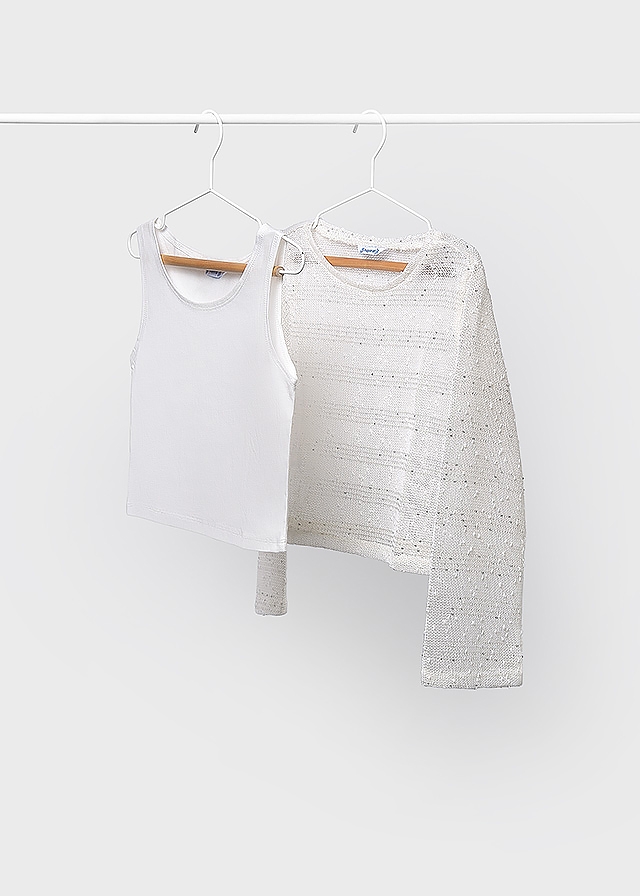 Светр, + топ, Кремовий, Mayoral Іспанія, 26VL