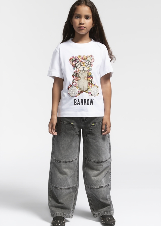 Футболка, Білий, BARROW Kids Італія, 26VL Футболка, Білий, BARROW Kids Італія, 26VL